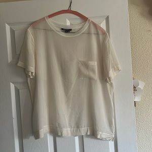 Vince silk sheer blouse size m